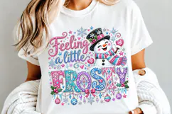 Feeling A Little Frosty PNG, Retro Frosty Christmas PNG Product Image 6