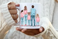 Family clipart of 5 people Product Image 5