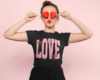 LOVE Coquette Bow Valentine PNG, Pink Bow Love Day Desing Product Image 3