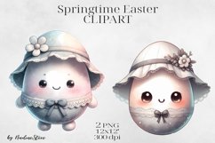 Cute Springtime Easter Clipart BUNDLE PNG. Product Image 7