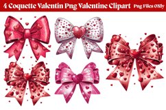 Coquette Valentine Clipart PNG Product Image 1