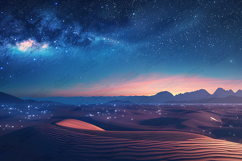 Starry Desert Night Abstract Background Product Image 1