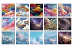 Glitter Rainbow Pillow Designs, Celestial Bundle Product Image 5
