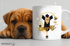 Graduation Blonde Girl PNG Congrats Grad Gold Glam Clipart Product Image 6