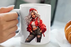 Cute Christmas Little Girl Sublimation Clipart Product Image 5