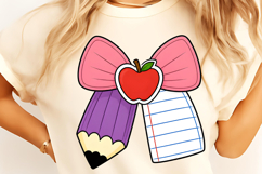 Teacher Pencil Paper Bow PNG, CUSTOM Name Teacher, Teacher Product Image 5
