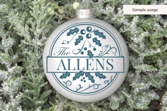 Christmas Family Name SVG - Holly Product Image 5