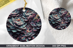 Flower Stained Glass Ornament PNG, Digital Download File Product Image 1