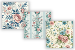 Grandmillennial Toile Digital Paper Pack, Vintage Floral Product Image 5