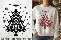 Gothic Christmas Tree SVG | Ornamental Tree &amp; Stained Glass Product Image 5