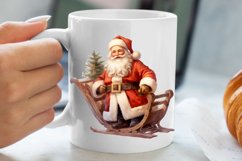 Watercolor Santa Claus Sublimation Clipart, Santa PNG Product Image 5