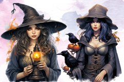 Halloween Witch Sublimation Clipart Bundle, Halloween Product Image 6