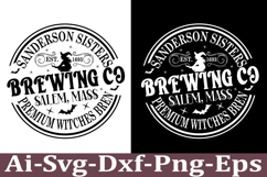 Farmhouse Halloween PNG SVG Halloween Round Sign Product Image 1