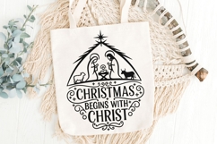 Christmas Begins With Christ Svg, Christian Christmas Svg. Product Image 7