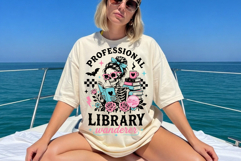 Library Lover Skeleton PNG, Bookworm Humor Reading Club Product Image 5