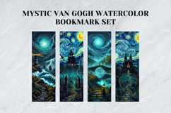 Mystic Van Gogh Watercolor Bookmark Set,Starry Night Art Product Image 4