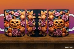Spooky Pumpkins Halloween Mug Wrap | 11 Oz | Sublimation Product Image 6