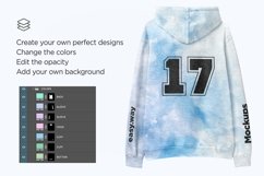 Heather Hoodie Back View PSD Mockup Product Image 6