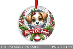 Cute Dog Christmas Ornament. Winter Dog Christmas Ornament Product Image 1