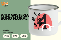 Wild Wisteria Boho Floral Monogram Product Image 1