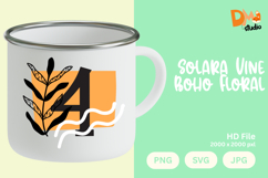 Solara Vine Boho Floral Monogram Product Image 1