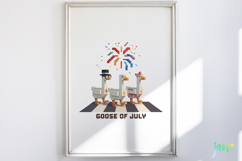 Blocky-Style 4th of July Goose PNG Product Image 4