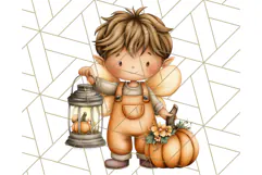 Fall Fairy Clipart PNG, Autumn Fairy People With Wings Product Image 5