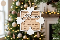 Grace Snowflake Ornament Laser Cut | Christmas | SVG Product Image 1