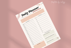 Boho Daily Planner Template for Canva Editable Undated Digit Product Image 5