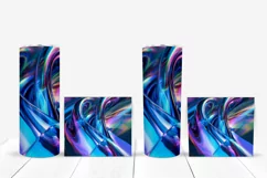 Liquid Tumbler Sublimation Designs, Blue Tumbler Wrap PNG Product Image 5