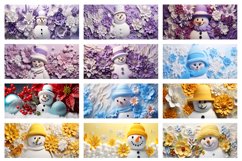 100 3D Snowman Mug Wrap Bundle, Christmas PNG, Winter Mug Product Image 6