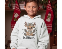 Personalized Kids Christmas Camo SVG PNG, Funny Reindeer Product Image 2