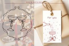Cheers and Charms, line art fancy event elements vector art Product Image 5