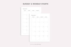 2027 Monthly Planner Printable, Dated Month on 2 Pages Product Image 5