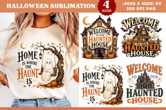 Ghost Haunted House Halloween Sublimation PNG Product Image 1