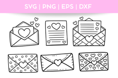 Love Letter Envelopes Bundle SVG | Valentine's Day ISOLATED Product Image 2