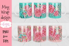 Floral sublimation design for 11oz mug Product Image 1
