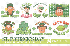 Happy St Patrick&#039;s Day PNG DTF Irish Lucky Beer Bundle Set Product Image 1