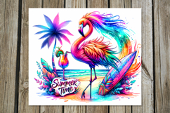 Beach, summer time | Skinny Tumbler Sublimation design PL Product Image 5