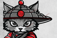 Multilayer Cat Samurai Ninja SVG Laser Cut File 3D Layered Product Image 4