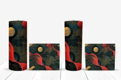 Abstract Tumbler Sublimation Designs, Black Tumbler Wrap Product Image 5