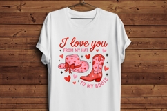I Love You From My Hat to My Boots PNG, Western Valentine Sh Product Image 6