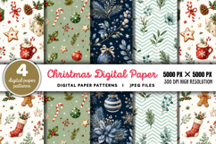 Christmas Digital Paper Backgrounds JPG Product Image 1