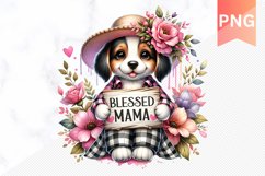 Blessed mama ever Sublimation - Mother&#039;s Day Clipart PNG Product Image 1