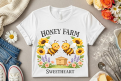 Honey Farm Sweetheart Bee PNG Design Product Image 1