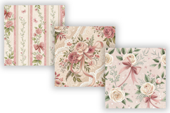 Pink Coquette Digital Paper Pack, Feminine Floral Product Image 5