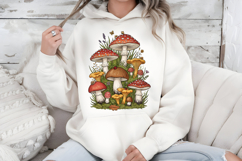 Mushroom Forest PNG, Botanical Dark Whimsical Sublimation Product Image 5
