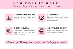 Cute Pink Cake Order Form Canva Template Product Image 5