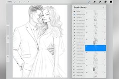 45 Procreate Wedding Couple Stamp Brushes Product Image 3