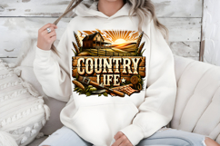 Country Life PNG, Vintage Farmhouse Sublimation Design Product Image 6